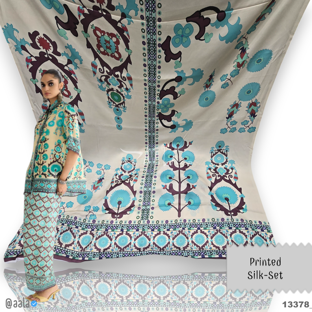 Printed Silk Blend 44-Inches PRINTED Per-Pc #13378
