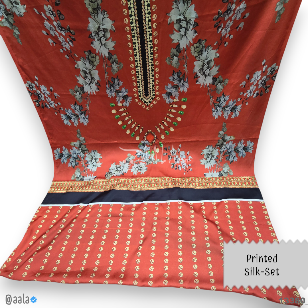 Printed Silk Blend 44-Inches PRINTED Per-Pc #13380