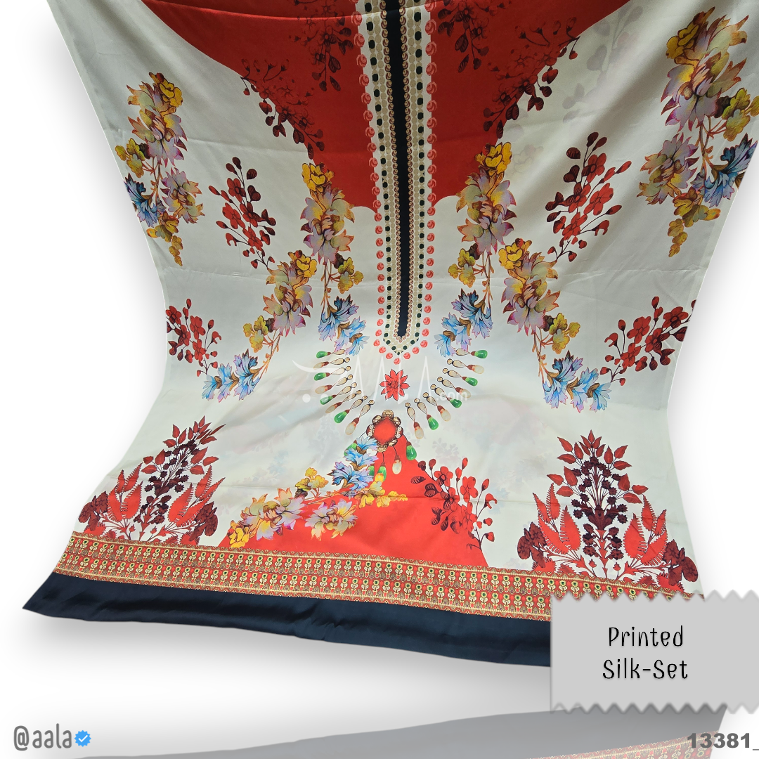 Printed Silk Blend 44-Inches PRINTED Per-Pc #13381