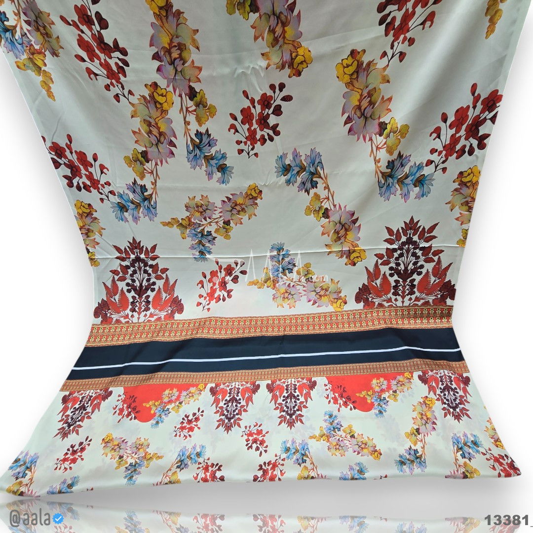 Printed Silk Blend 44-Inches PRINTED Per-Pc #13381