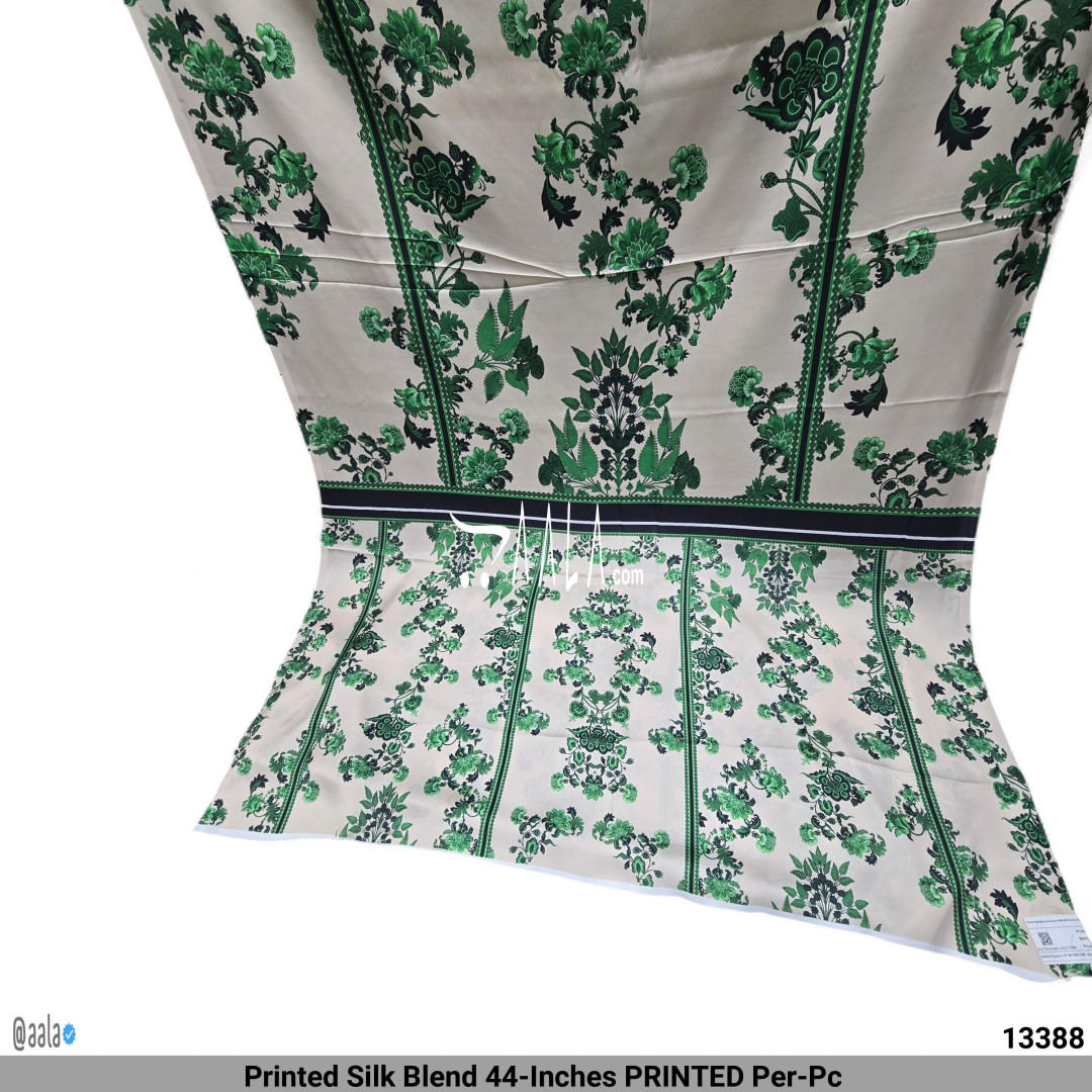 Printed Silk Blend 44-Inches PRINTED Per-Pc #13388