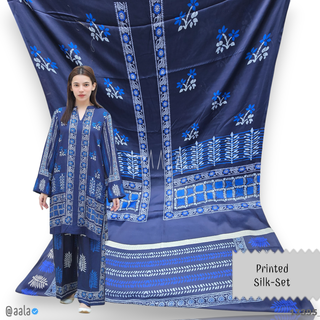 Printed Silk Blend 44-Inches PRINTED Per-Pc #13395
