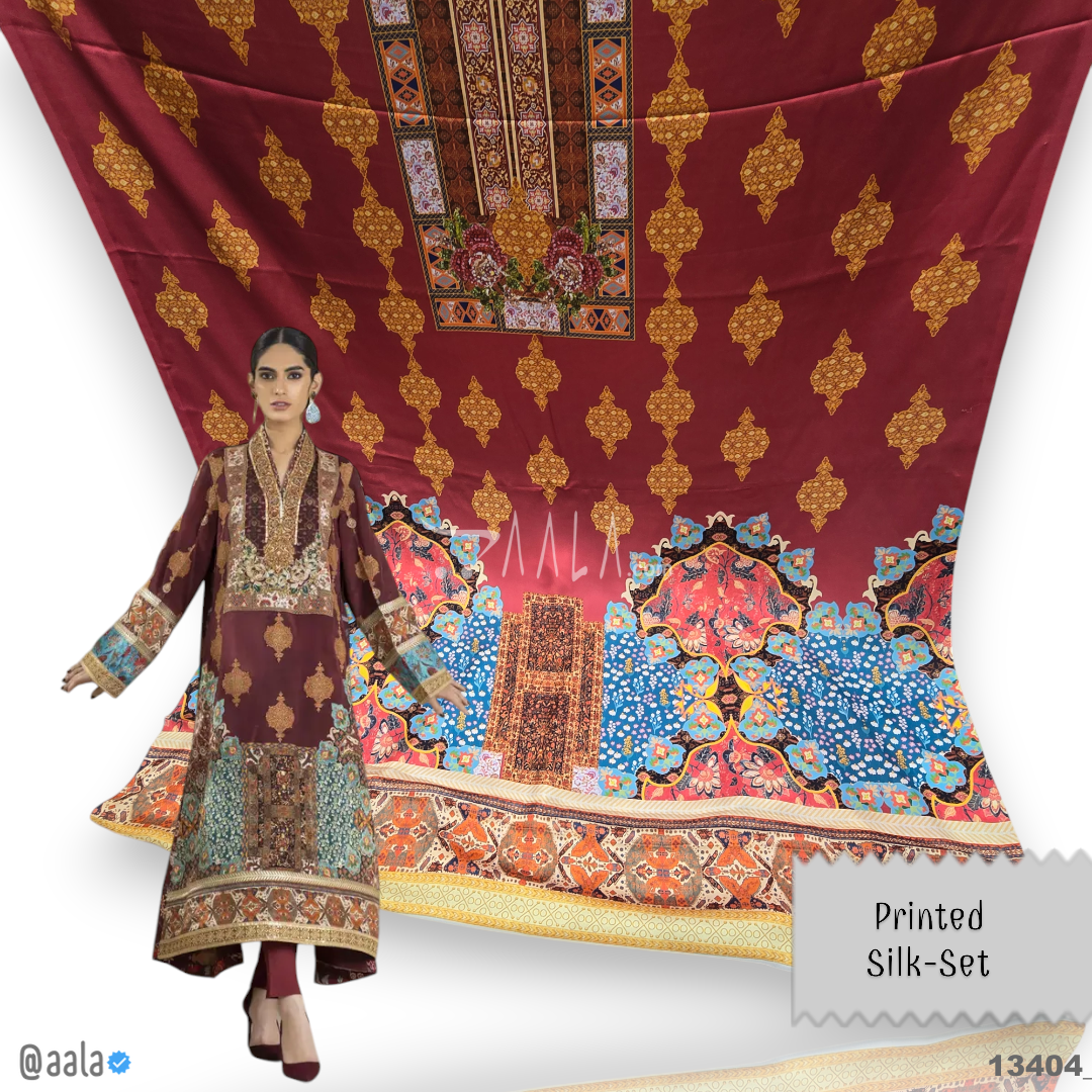 Printed Silk Blend 44-Inches PRINTED Per-Pc #13404