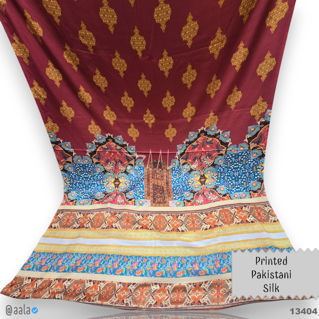 Printed Silk Blend 44-Inches PRINTED Per-Pc #13404