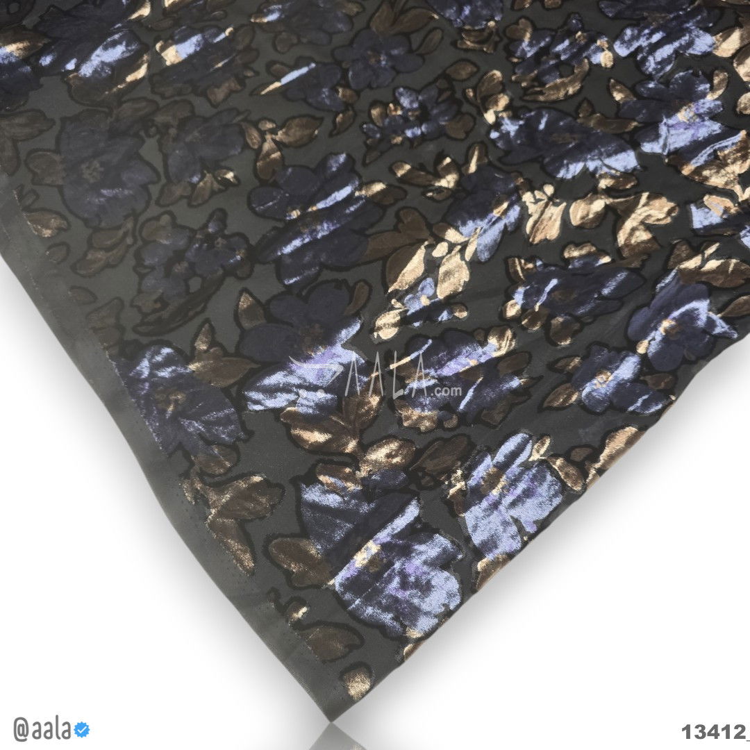 Printed-Brasso Velvet Blend 44-Inches PRINTED Per-Metre #13412