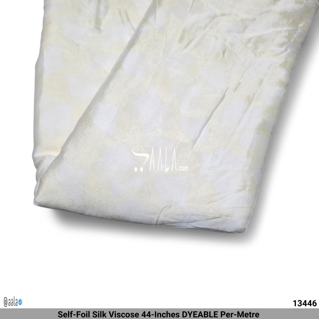 Self-Foil Silk Viscose 44-Inches DYEABLE Per-Metre #13446