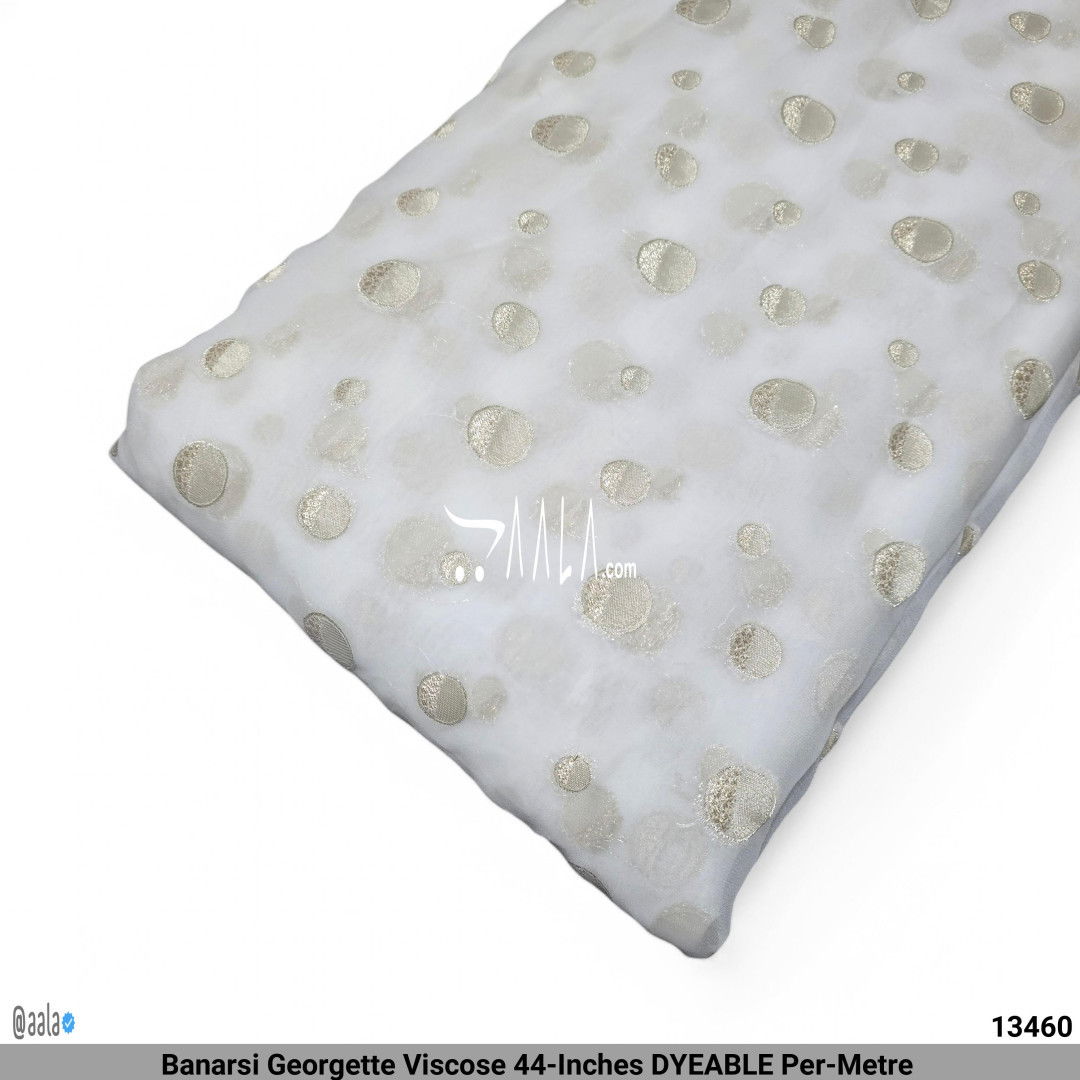Banarsi Georgette Viscose 44-Inches DYEABLE Per-Metre #13460