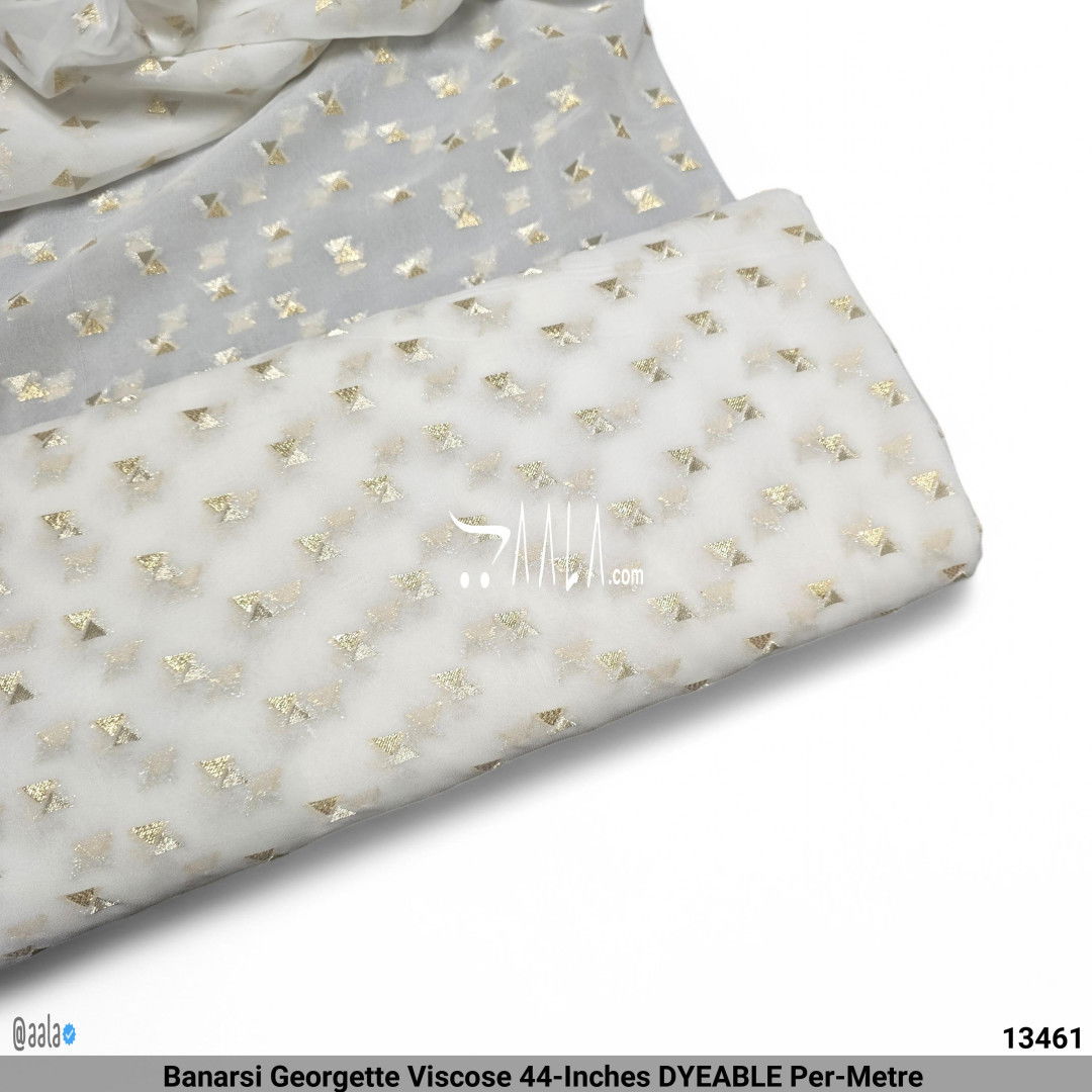 Banarsi Georgette Viscose 44-Inches DYEABLE Per-Metre #13461