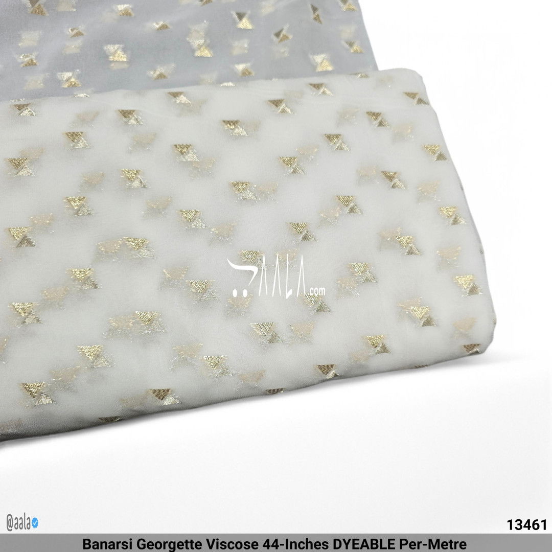 Banarsi Georgette Viscose 44-Inches DYEABLE Per-Metre #13461