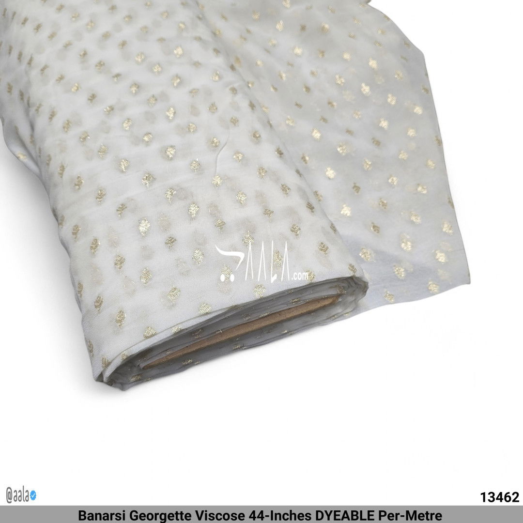 Banarsi Georgette Viscose 44-Inches DYEABLE Per-Metre #13462