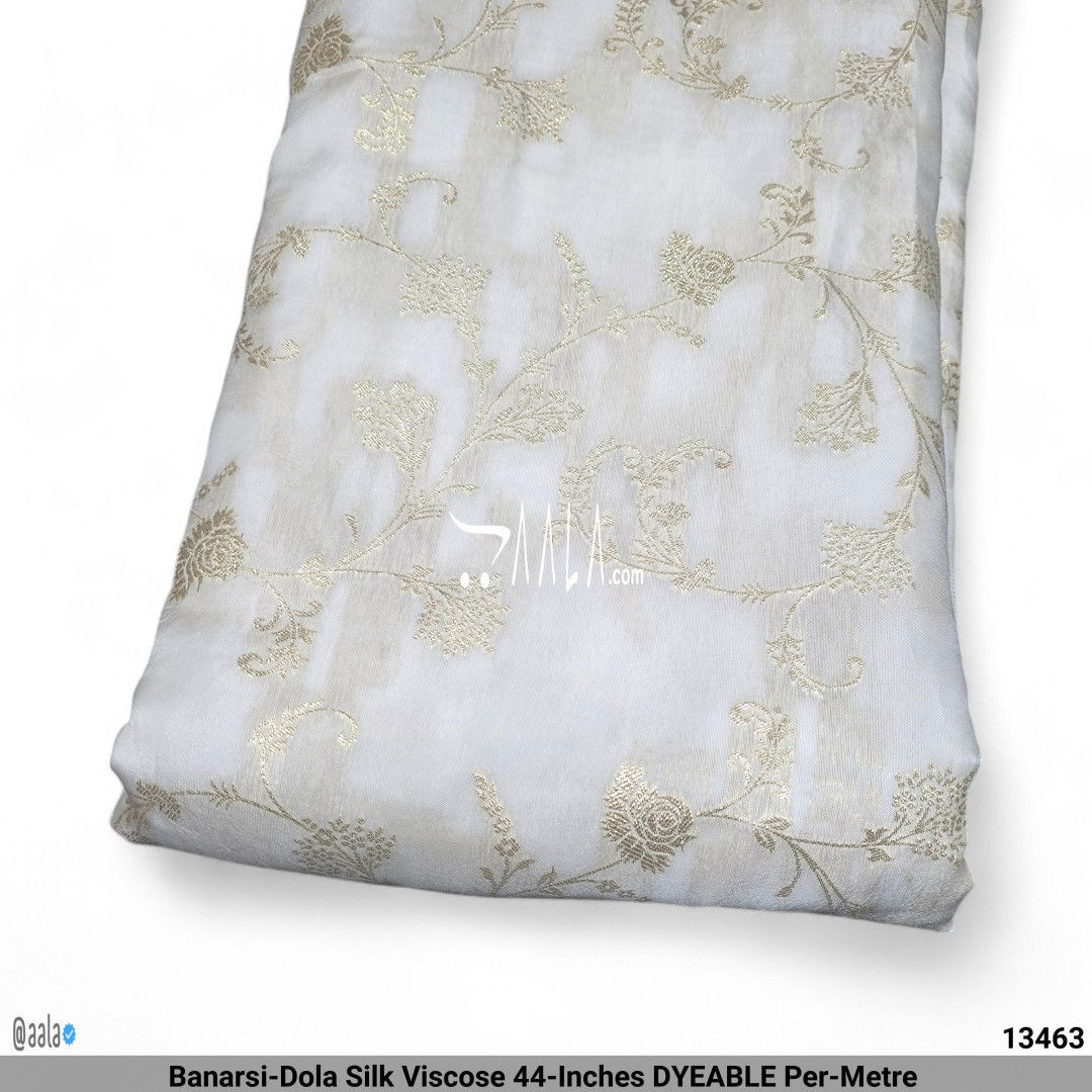 Banarsi-Dola Silk Viscose 44-Inches DYEABLE Per-Metre #13463