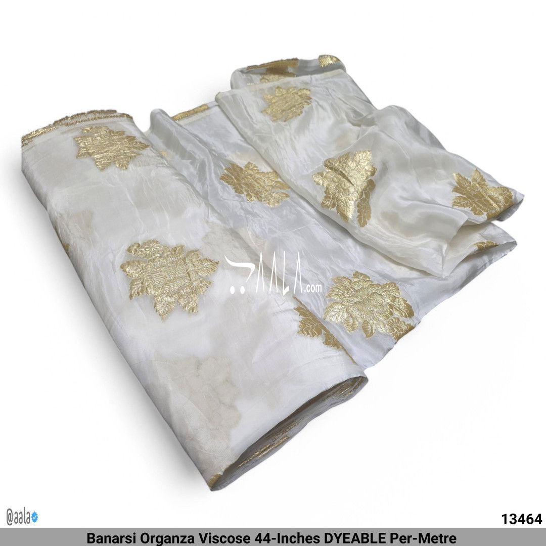 Banarsi Organza Viscose 44-Inches DYEABLE Per-Metre 