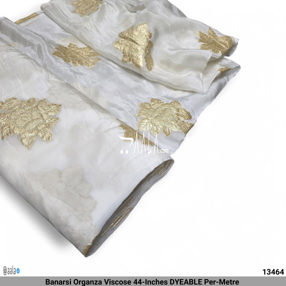 Banarsi Organza Viscose 44-Inches DYEABLE Per-Metre 