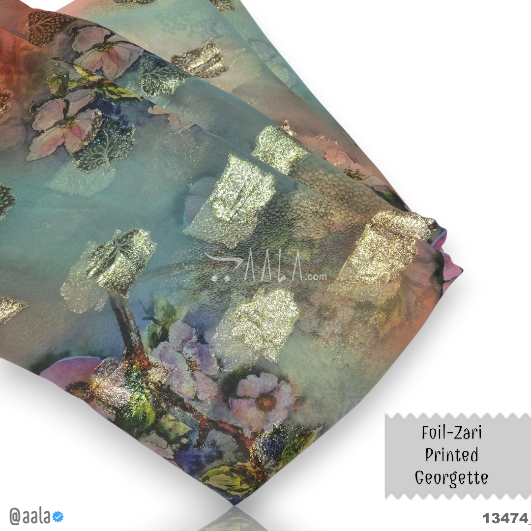 Foil Georgette Blend 44-Inches PRINTED Per-Metre #13474