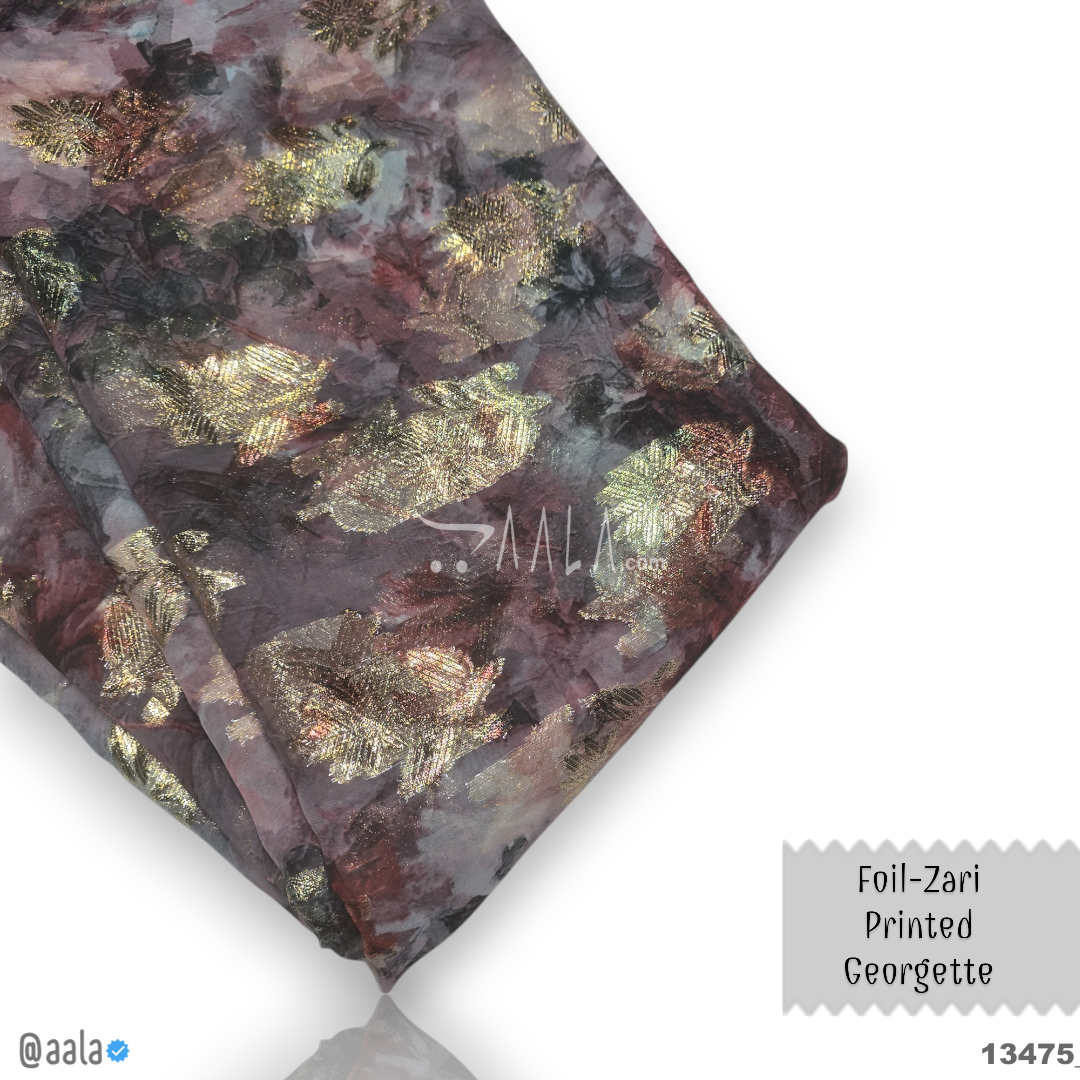 Foil Georgette Blend 44-Inches PRINTED Per-Metre #13475