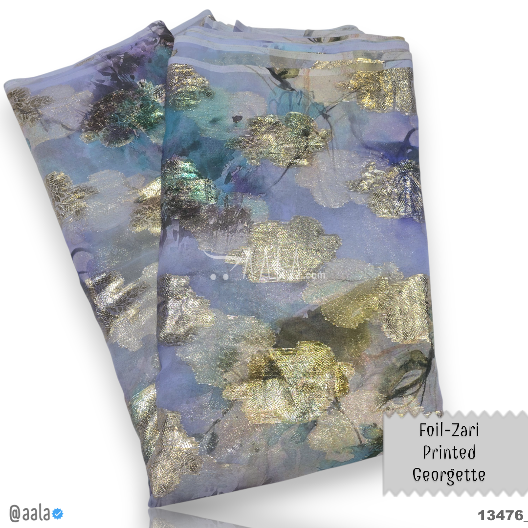 Foil Georgette Blend 44-Inches PRINTED Per-Metre #13476