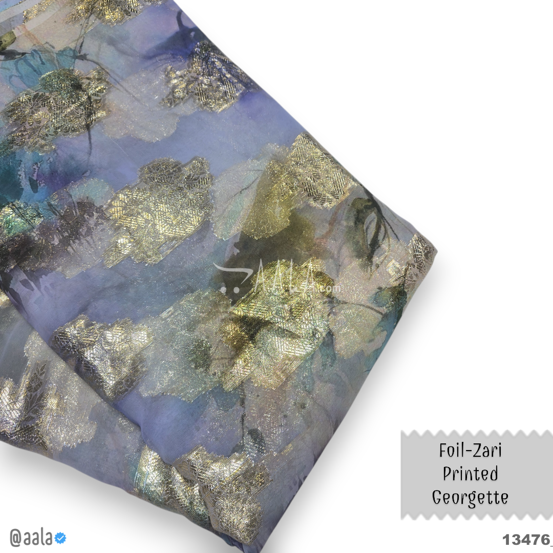 Foil Georgette Blend 44-Inches PRINTED Per-Metre #13476