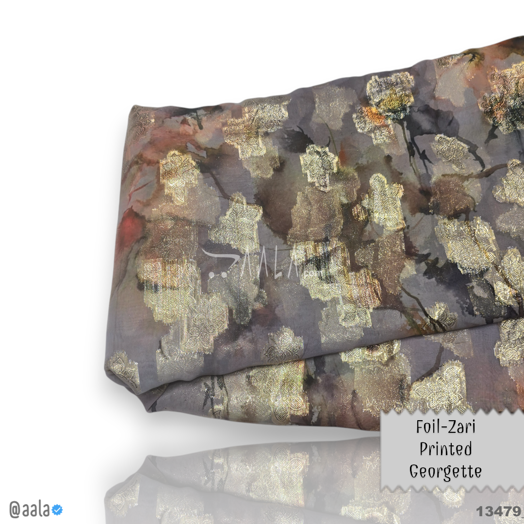 Foil Georgette Blend 44-Inches PRINTED Per-Metre #13479