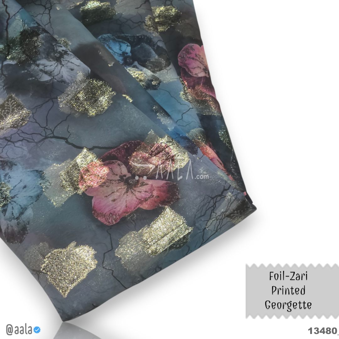 Foil Georgette Blend 44-Inches PRINTED Per-Metre #13480