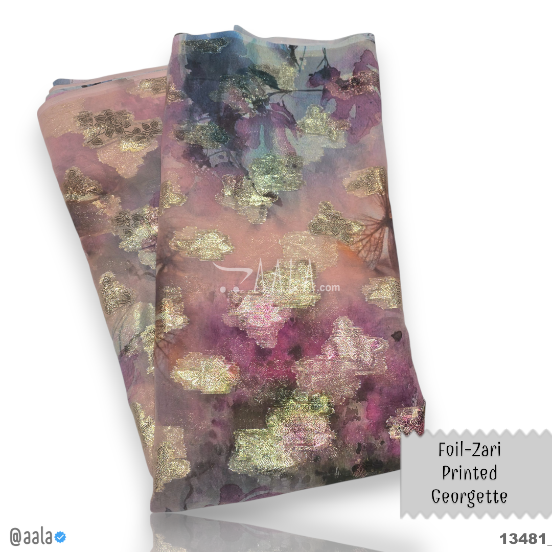 Foil Georgette Blend 44-Inches PRINTED Per-Metre #13481