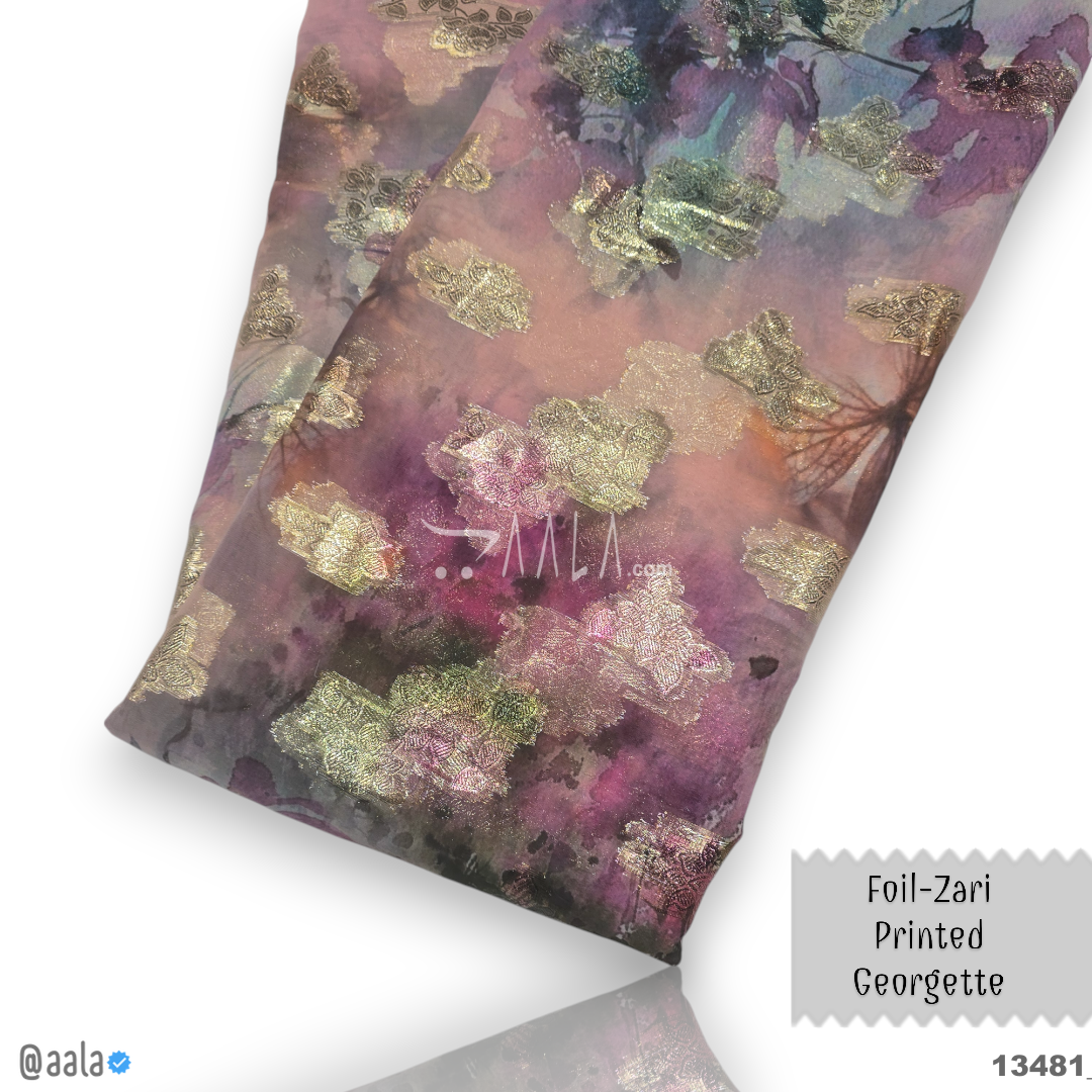 Foil Georgette Blend 44-Inches PRINTED Per-Metre #13481