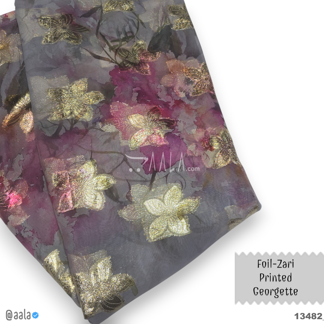 Foil Georgette Blend 44-Inches PRINTED Per-Metre #13482