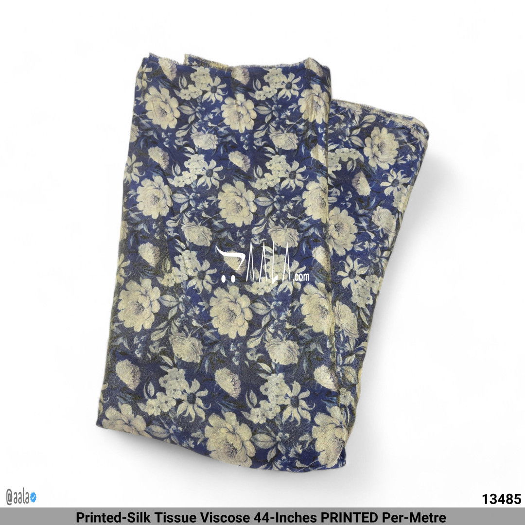 Printed-Silk Tissue Viscose 44-Inches PRINTED Per-Metre #13485