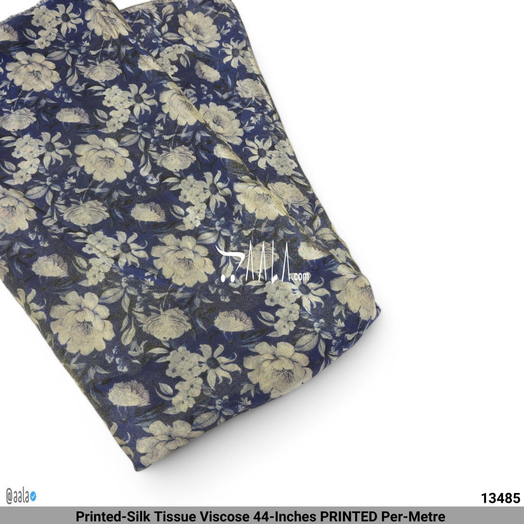 Printed-Silk Tissue Viscose 44-Inches PRINTED Per-Metre #13485