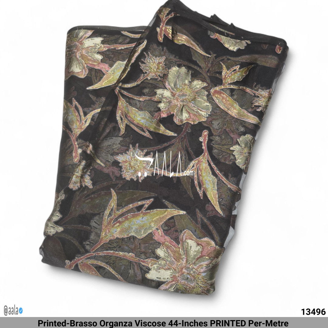 Printed-Brasso Organza Viscose 44-Inches PRINTED Per-Metre #13496