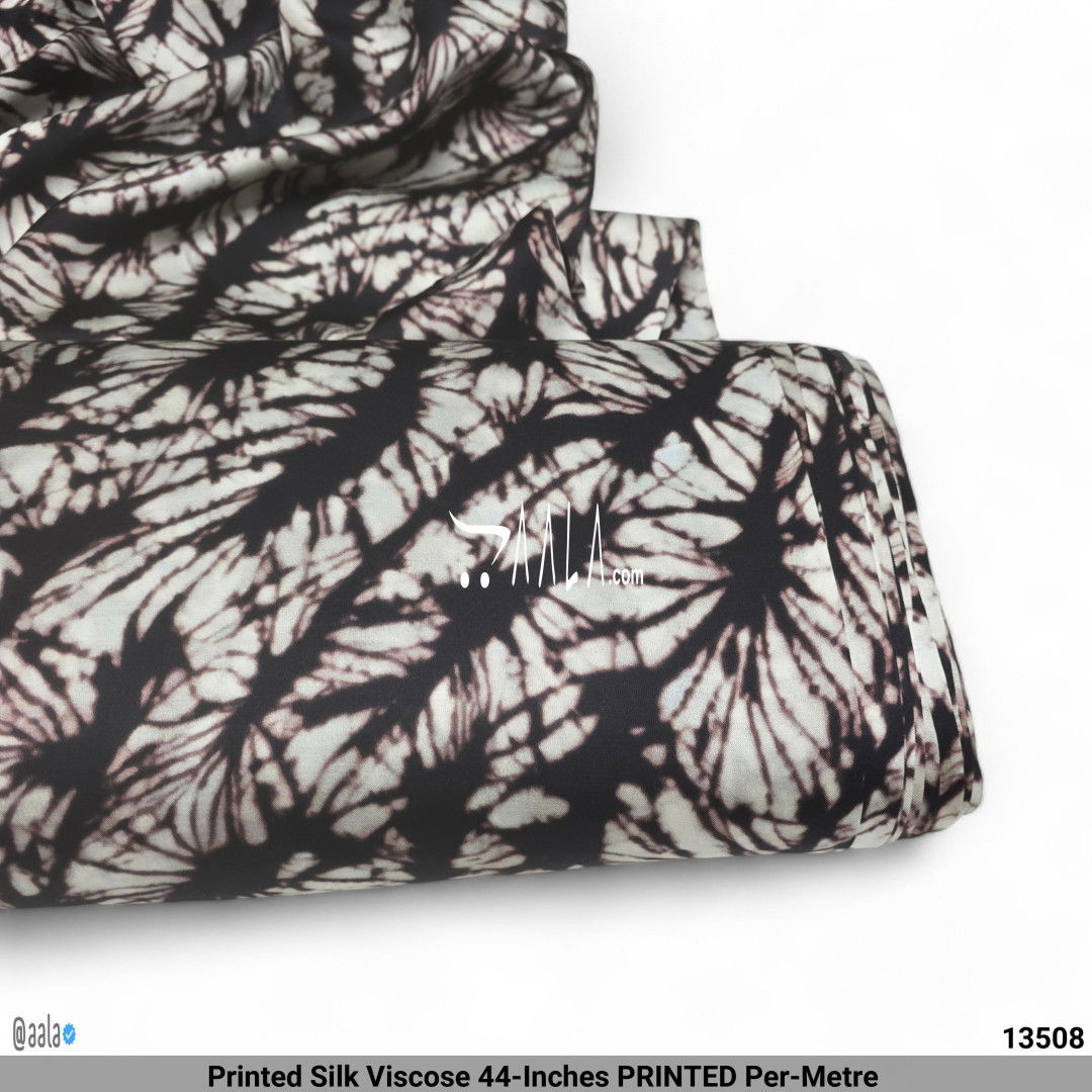 Printed Silk Viscose 44-Inches PRINTED Per-Metre #13508