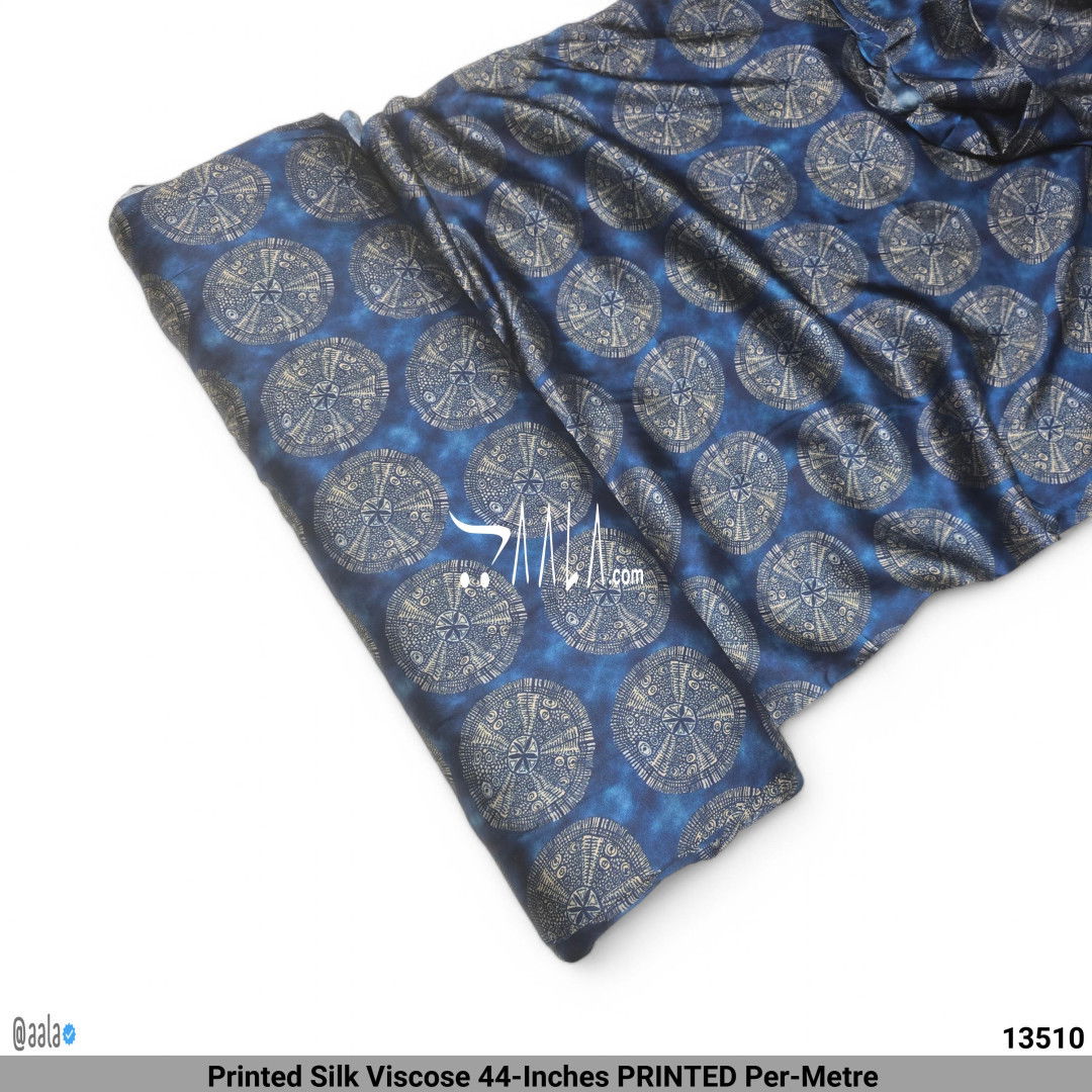 Printed Silk Viscose 44-Inches PRINTED Per-Metre #13510