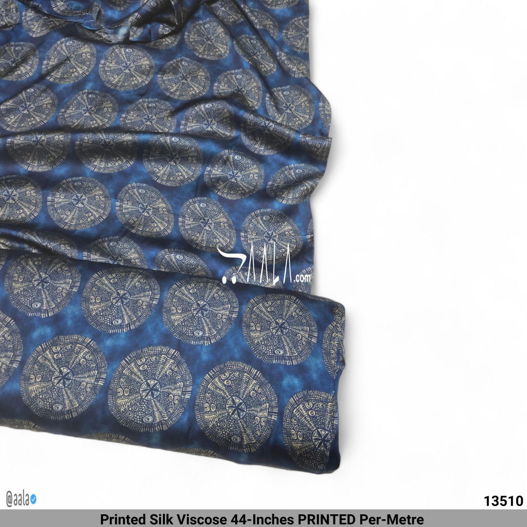 Printed Silk Viscose 44-Inches PRINTED Per-Metre #13510