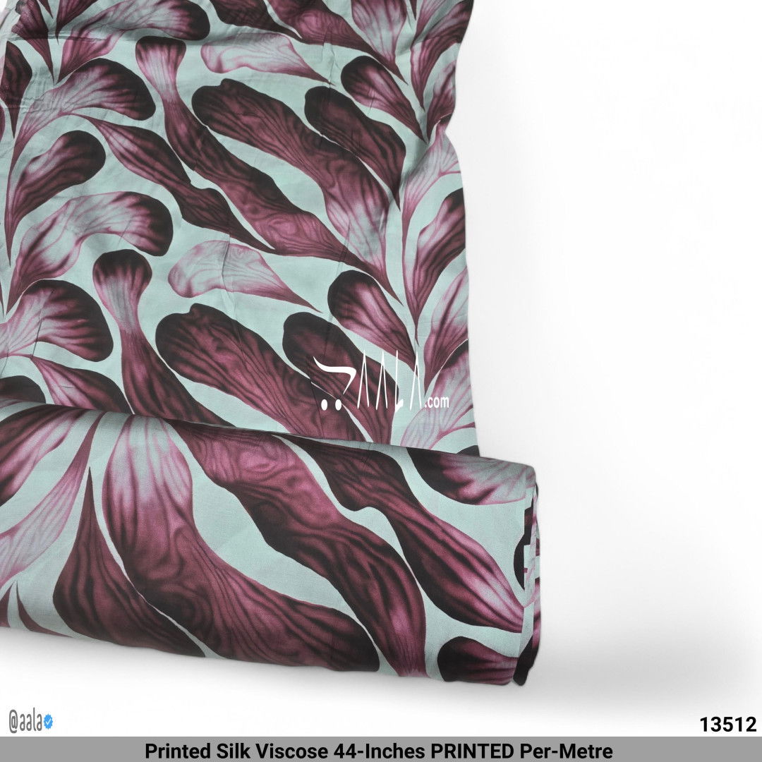 Printed Silk Viscose 44-Inches PRINTED Per-Metre #13512