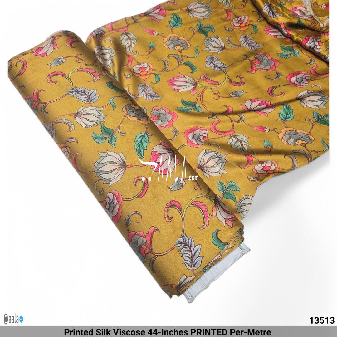 Printed Silk Viscose 44-Inches PRINTED Per-Metre #13513