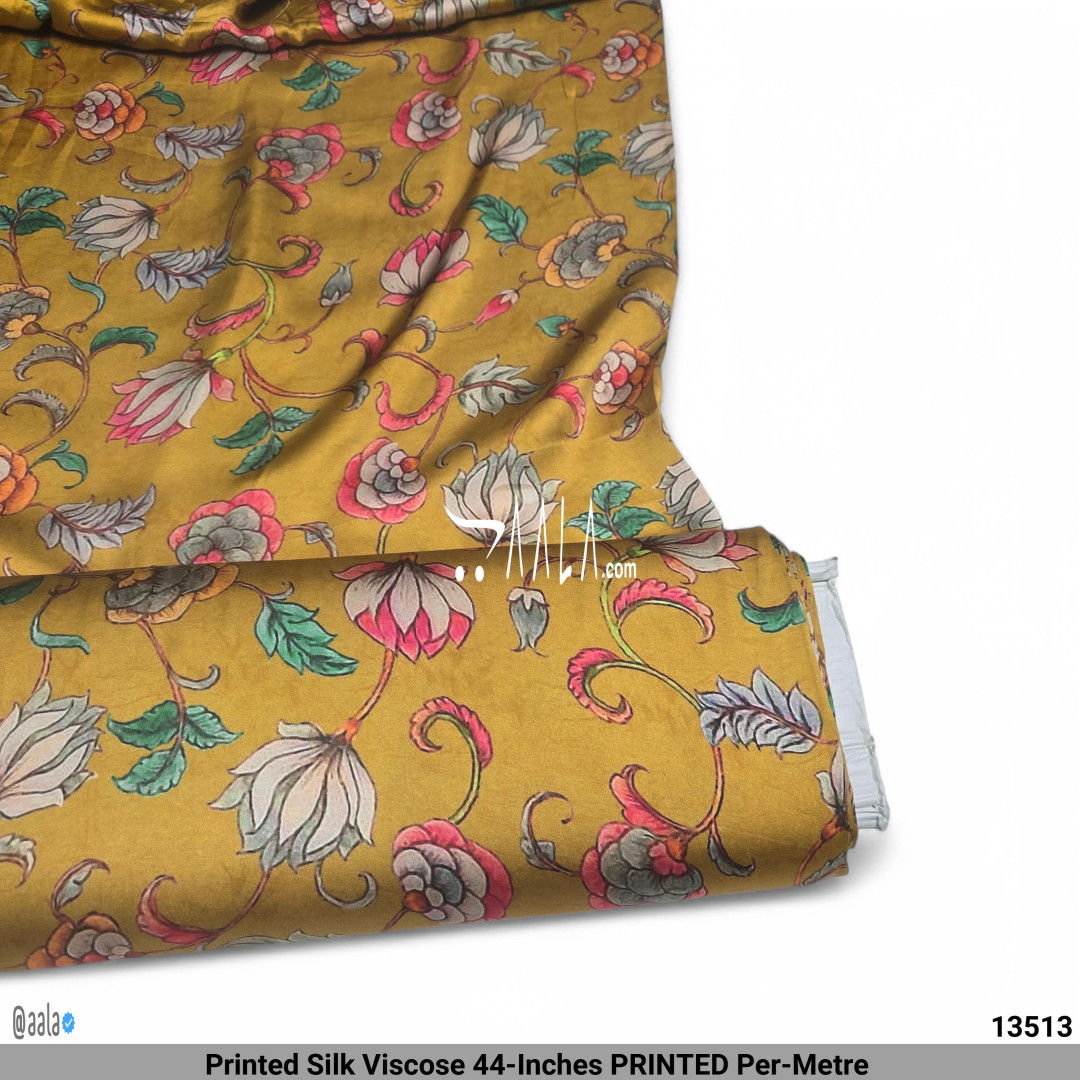Printed Silk Viscose 44-Inches PRINTED Per-Metre #13513