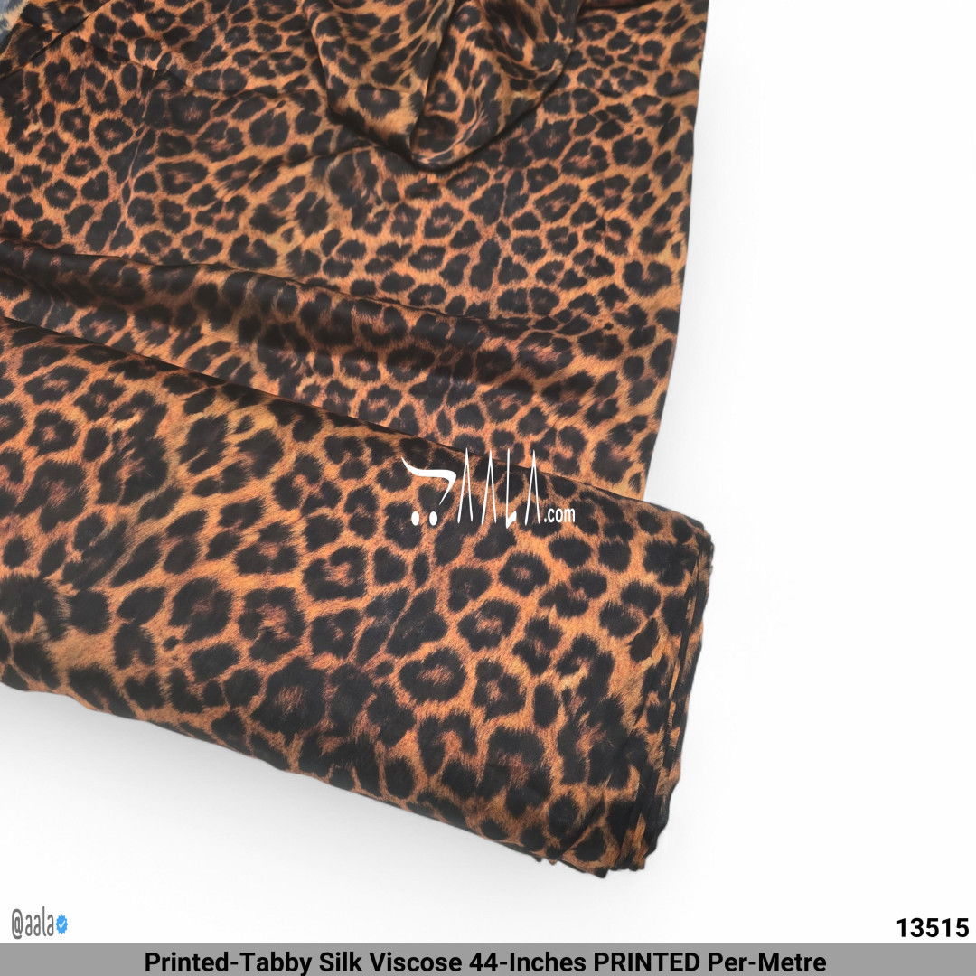 Printed-Tabby Silk Viscose 44-Inches PRINTED Per-Metre #13515