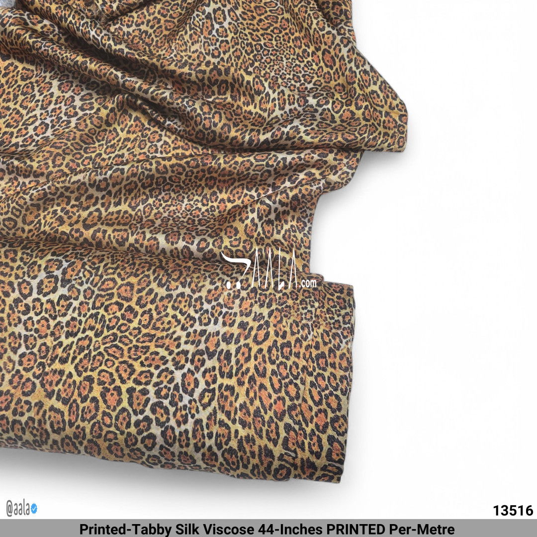 Printed-Tabby Silk Viscose 44-Inches PRINTED Per-Metre #13516