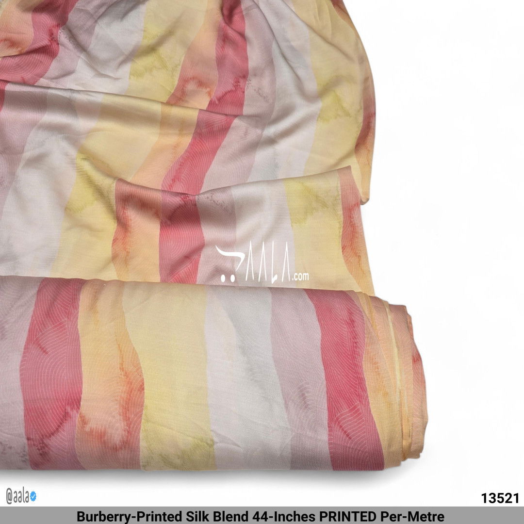 Burberry-Printed Silk Blend 44-Inches PRINTED Per-Metre #13521