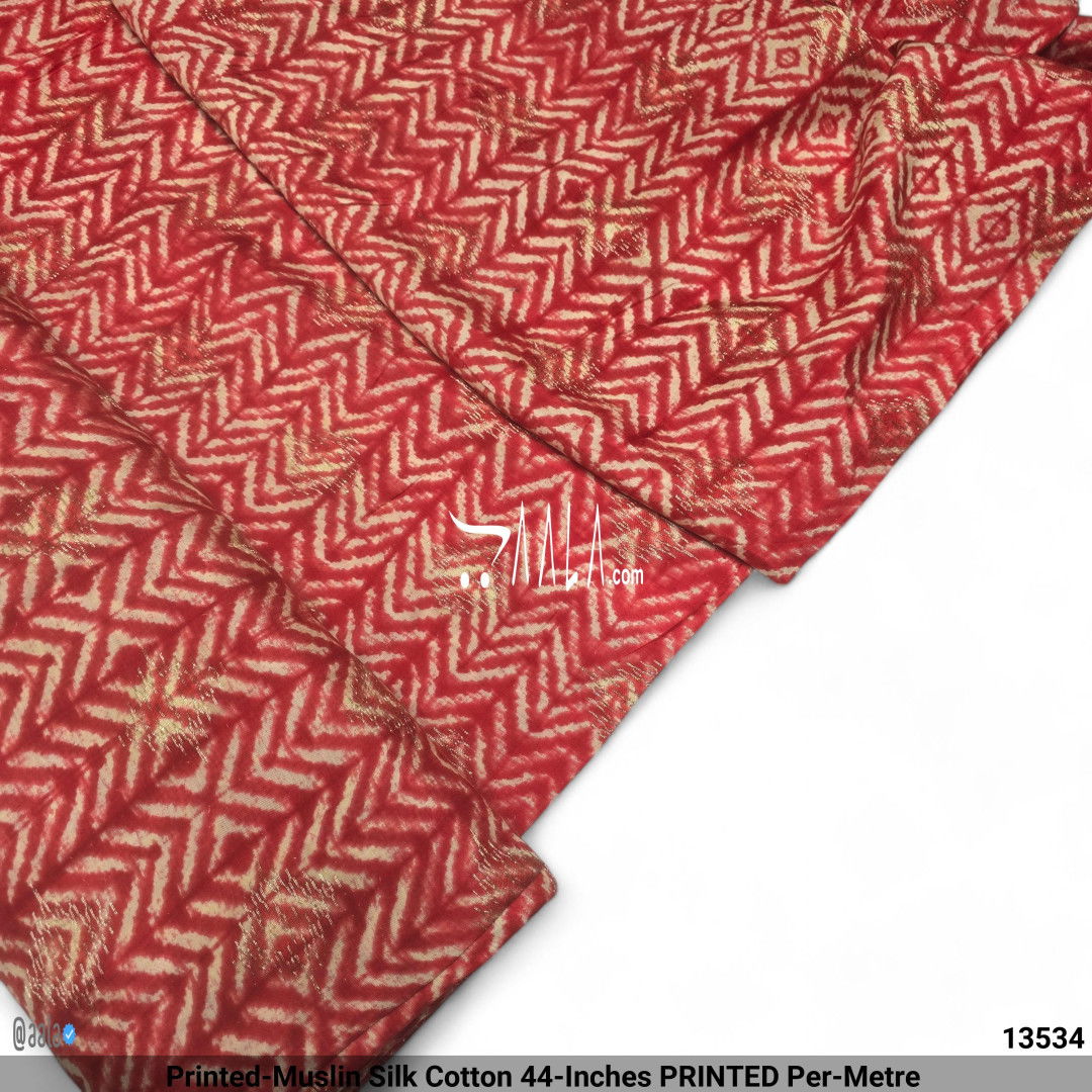Printed-Muslin Silk Cotton 44-Inches PRINTED Per-Metre #13534