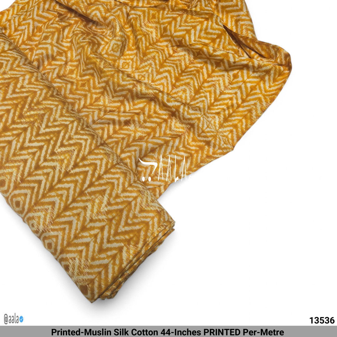 Printed-Muslin Silk Cotton 44-Inches PRINTED Per-Metre #13536
