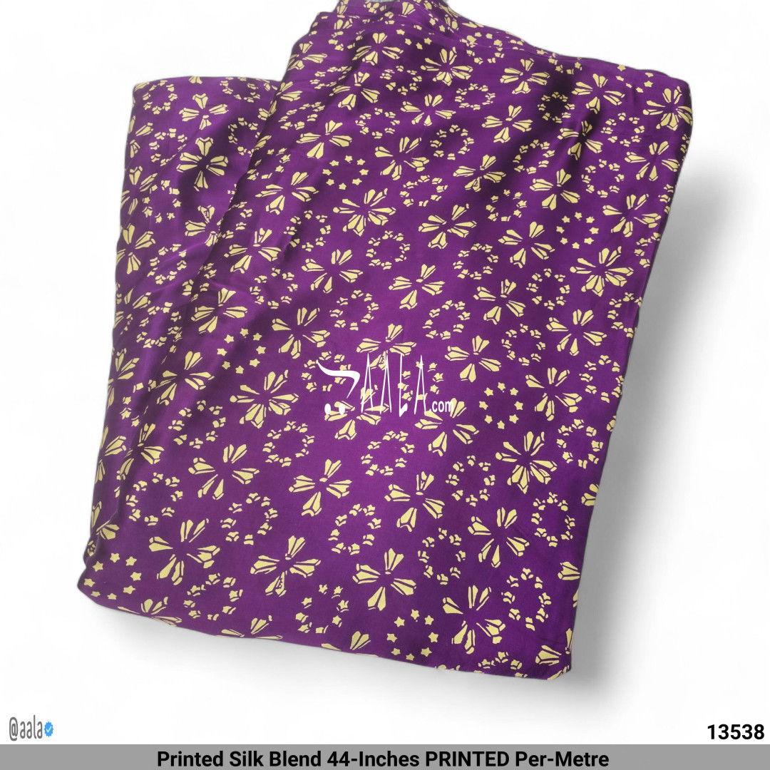 Printed Silk Blend 44-Inches PRINTED Per-Metre #13538