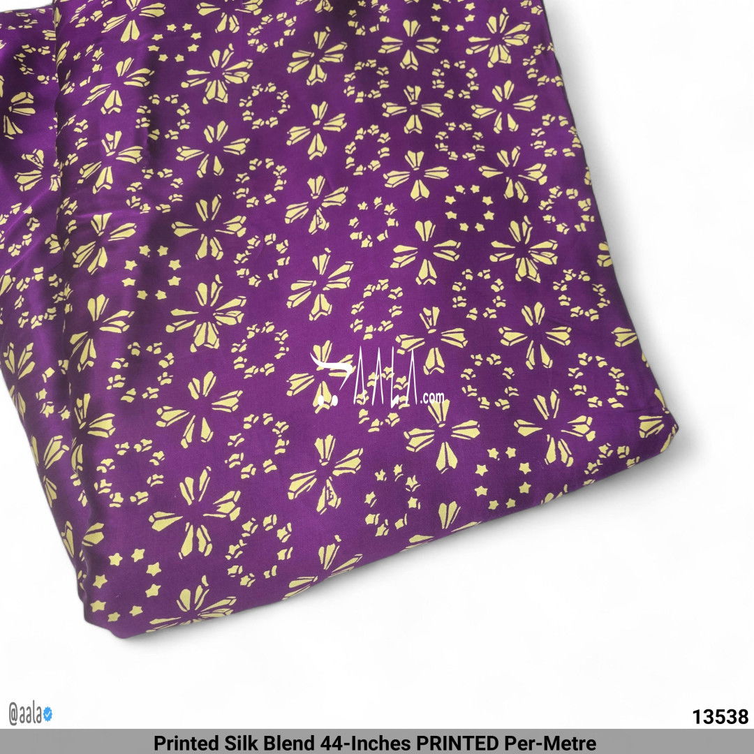Printed Silk Blend 44-Inches PRINTED Per-Metre #13538