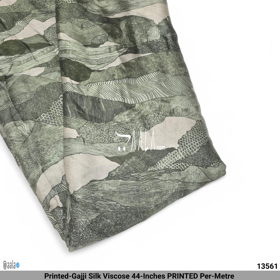 Printed-Gajji Silk Viscose 44-Inches PRINTED Per-Metre #13561