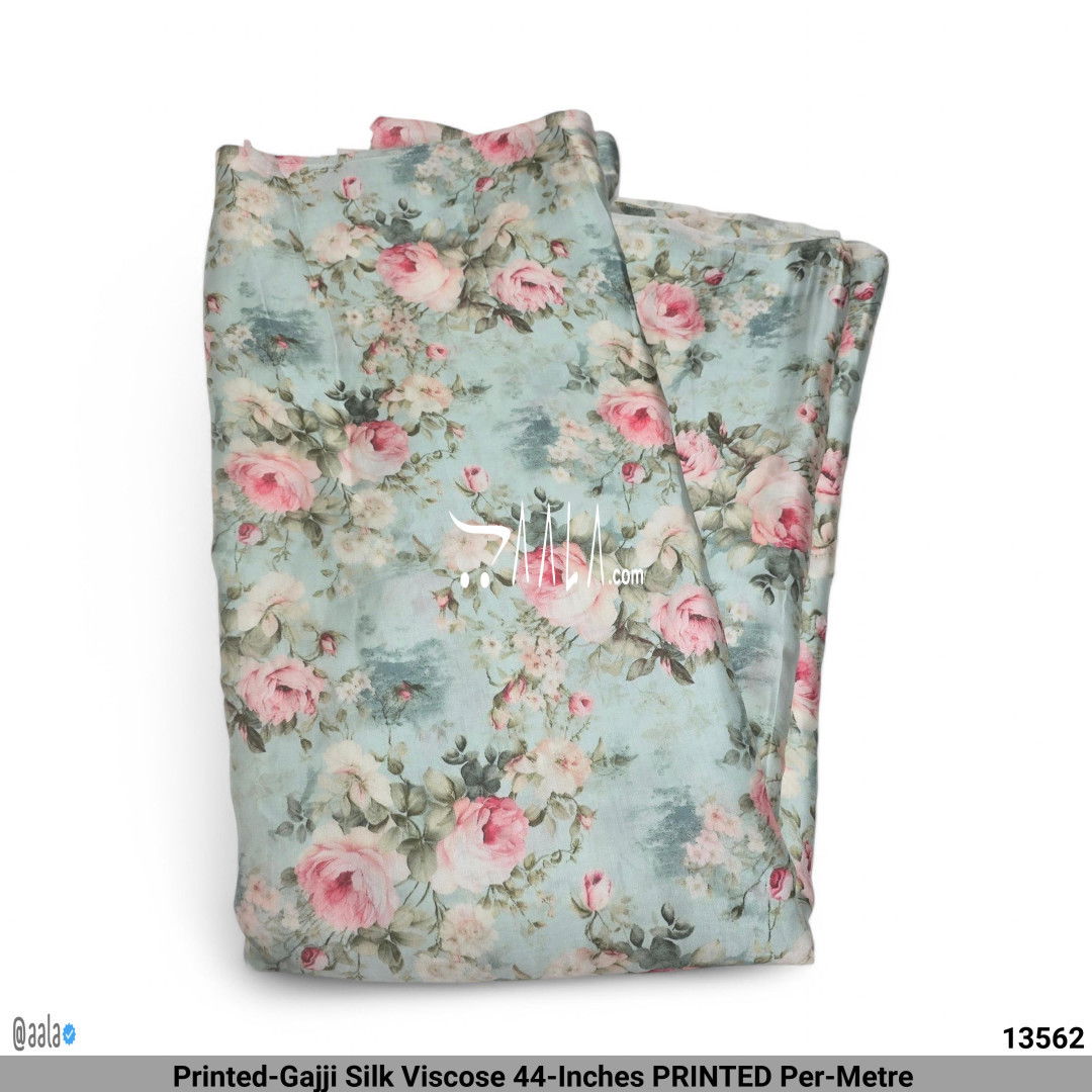 Printed-Gajji Silk Viscose 44-Inches PRINTED Per-Metre #13562