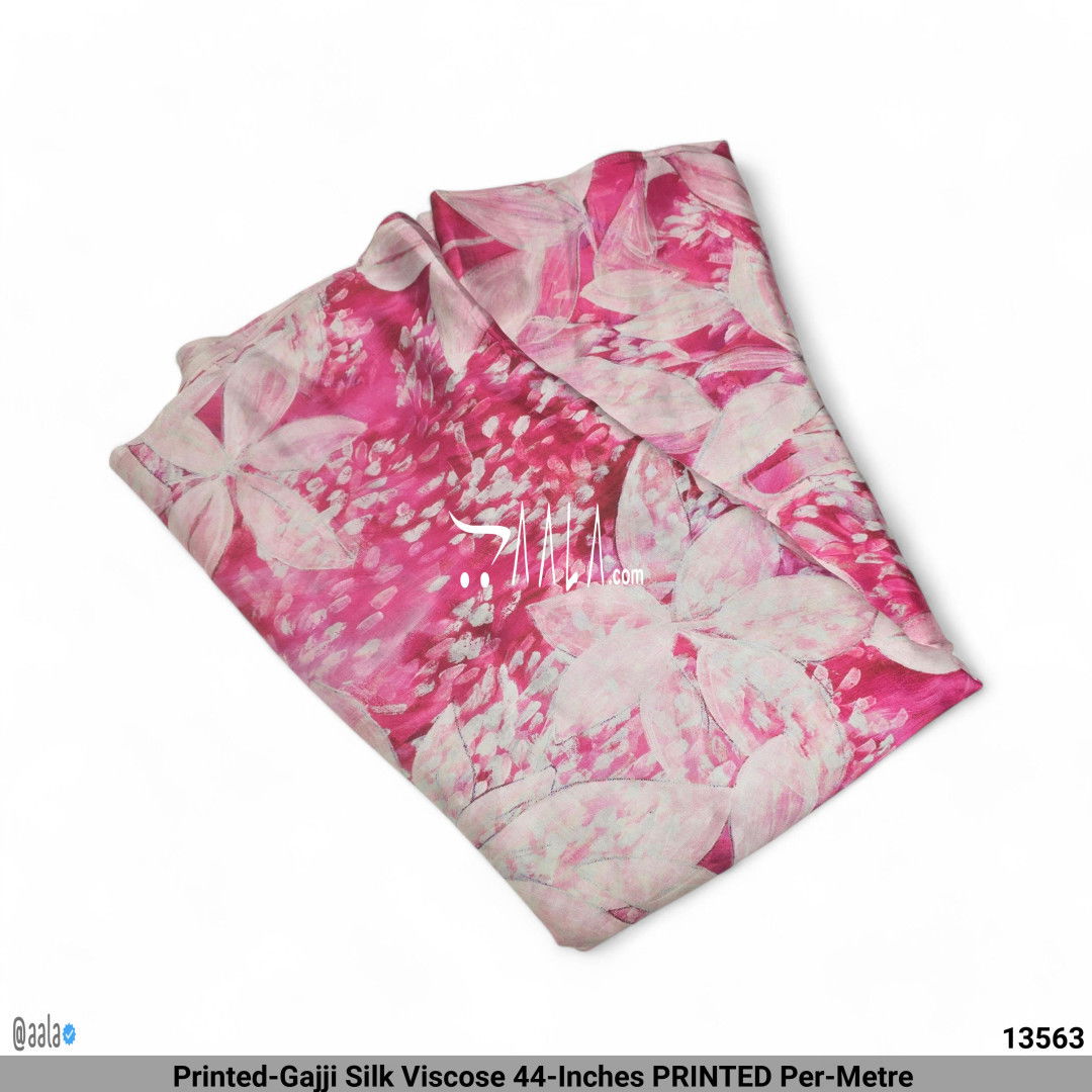 Printed-Gajji Silk Viscose 44-Inches PRINTED Per-Metre #13563