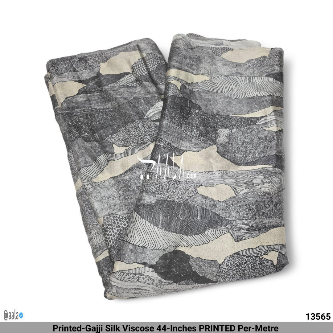 Printed-Gajji Silk Viscose 44-Inches PRINTED Per-Metre #13565