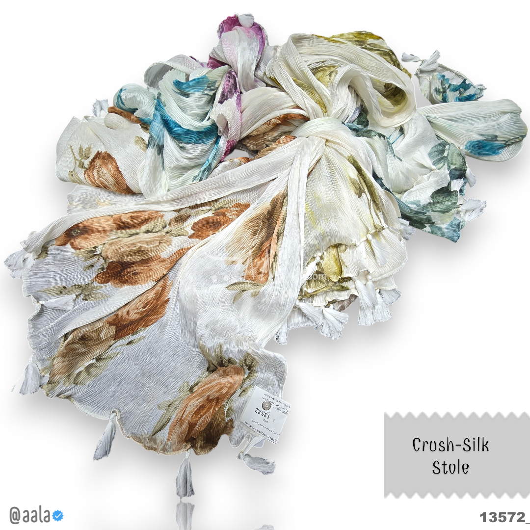 Crush Silk Blend Dupatta-20-Inches MULTIPLE-OPTIONS 2.00-Metres #13572