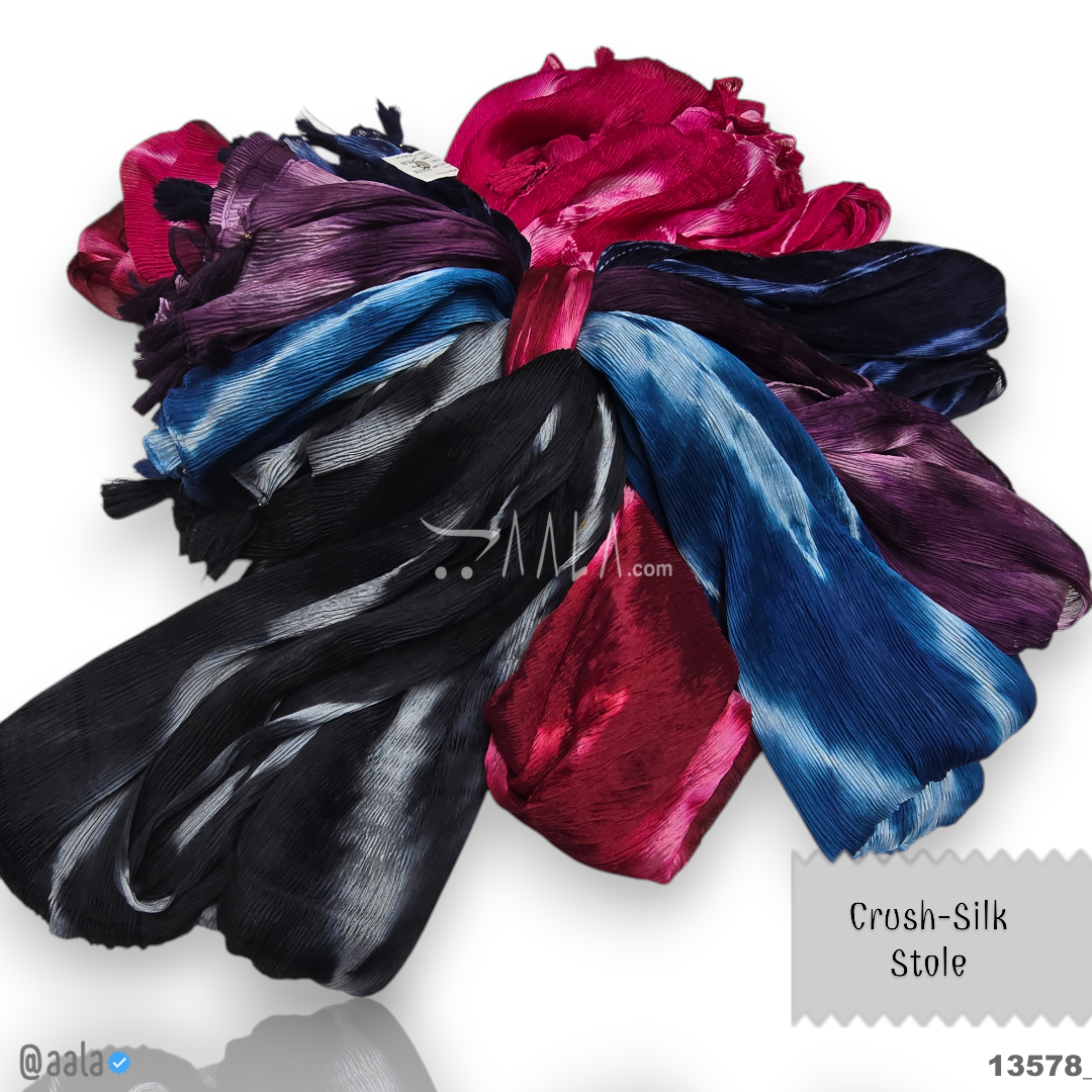 Crush Silk Blend Dupatta-20-Inches MULTIPLE-OPTIONS 2.00-Metres 