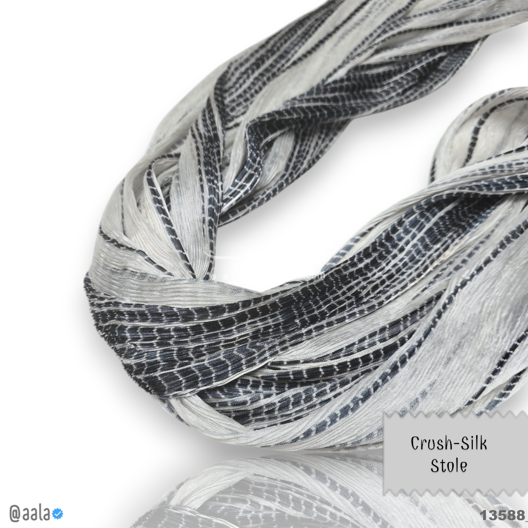 Crush Silk Blend Dupatta-20-Inches MULTIPLE-OPTIONS 2.00-Metres #13588