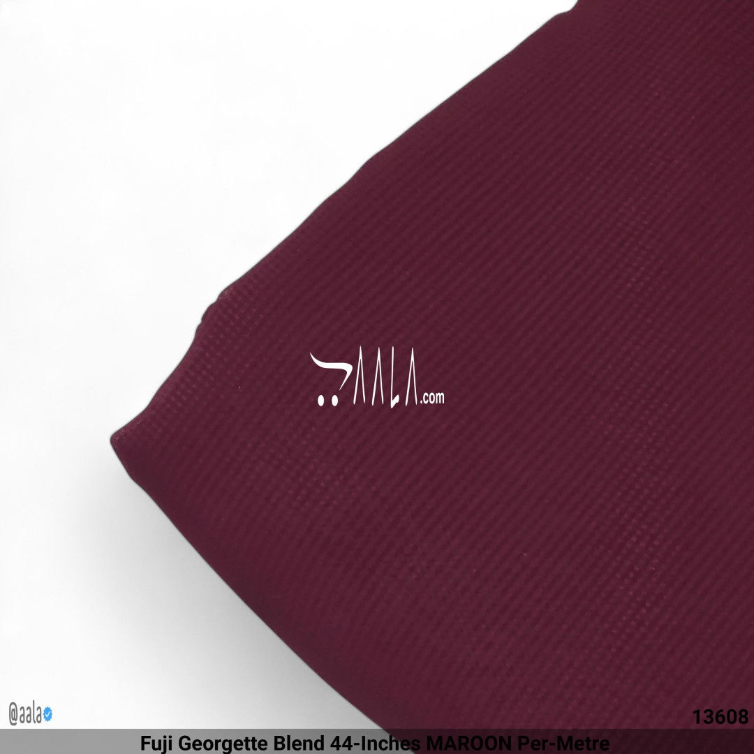 Fuji Georgette Blend 44-Inches MAROON Per-Metre #13608